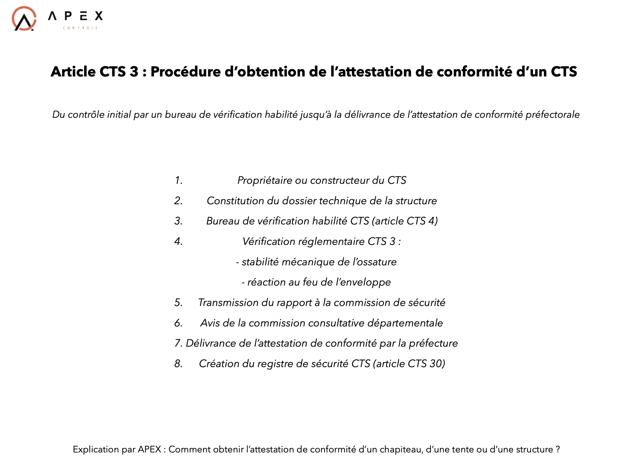 Article CTS 3 : registre de sécurité des CTS Chapiteaux, Tentes et Structures (explication complète)