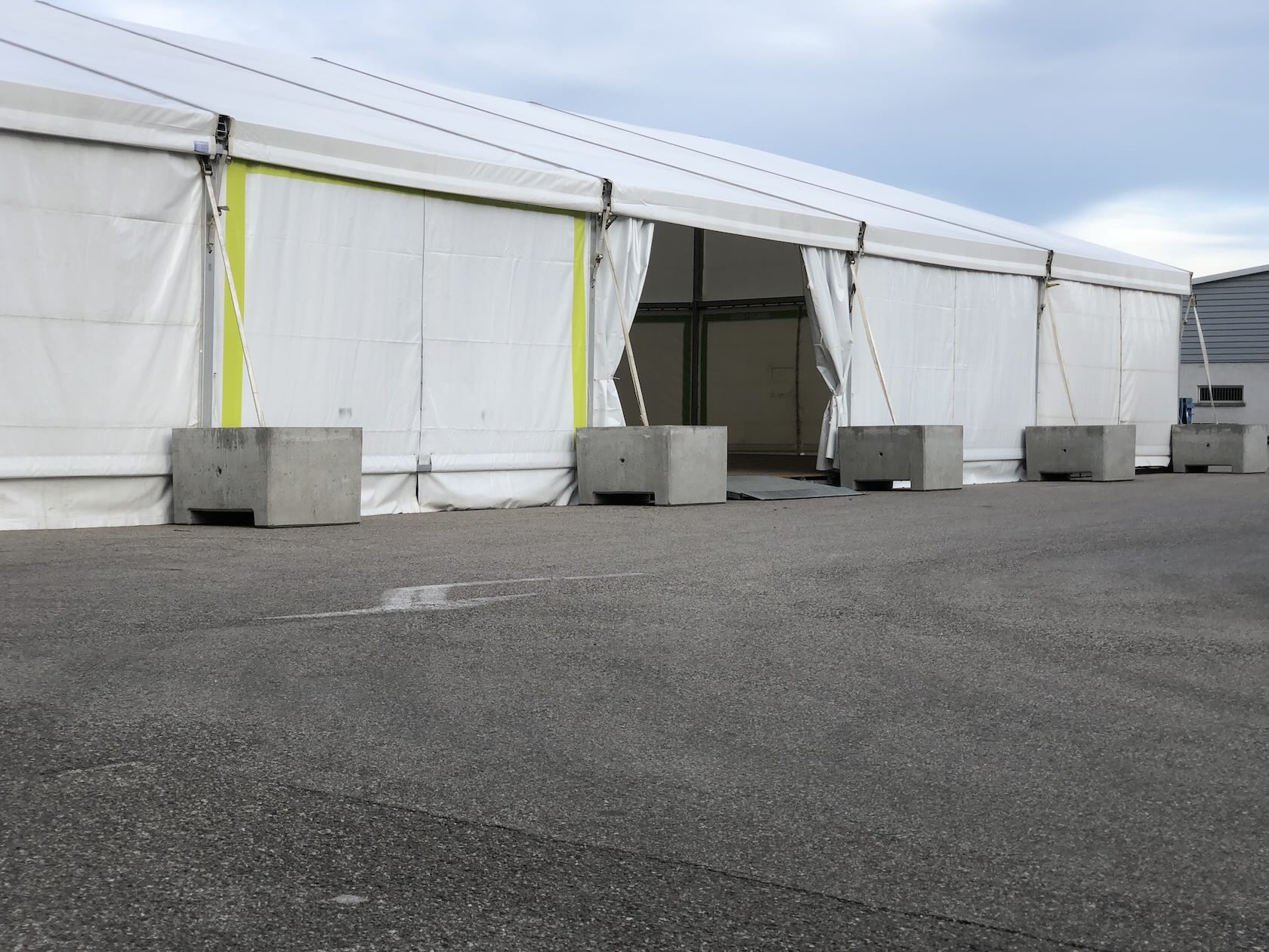 Structure CTS lestée avec des blocs béton